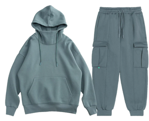 Conjunto de pantalones cortos de doble cintura estampados informales para hombre al por mayor 2025 Gsm chándal pesado transpirable de invierno 480 - Product Image 5