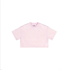 เสื้อยืดโอเวอร์ไซส์ผู้หญิง OEM 230G ลายกราฟิกการ์ตูน ล้างสีแบบ Acid Wash ผ้าฝ้าย ตัดเย็บตามแบบ สกรีนโลโก้ได้ เสื้อครอปท็อปผู้หญิงโอเวอร์ไซส์ - Product Image 5