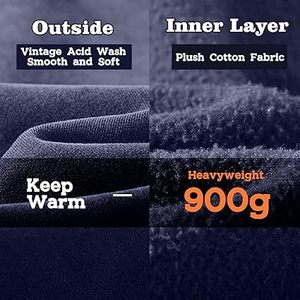 Sudaderas con capucha informales de invierno para hombre, Color sólido, ajuste Regular, 100% algodón, secado rápido, respetuoso con el medio ambiente, transpirable, de alta calidad - Product Image 6