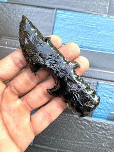 Collection de couteaux en obsidienne noire de haute qualité, lames sculptées à la main, collectionneurs et présentation rituelle, décoration en pierres précieuses - Product Image 5