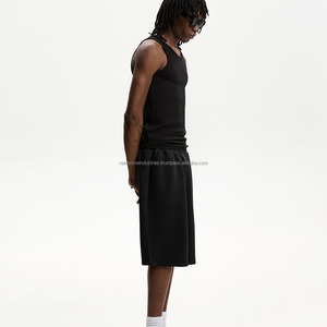 Pantalones cortos vaqueros de calle vintage personalizados para hombre con patrón sólido de diamantes de imitación estilo High-Street con bolsillos pantalones cortos de mezclilla - Product Image 6