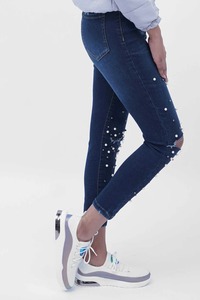 2025 taille haute femmes jean respirant Stretch Denim pantalon à la mode OEM haute qualité Denim pantalon en gros - Product Image 4
