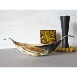 Bol décoratif artisanal en corne avec bol de service de forme inégale pour la décoration intérieure et la salle à manger bol à salade prix bon marché - Product Image 1