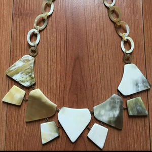 Accesorios recién llegado collar de cuerno de buey de búfalo pulido estilo Animal hueso joyería diseño Natural cuentas mujeres niñas boda - Product Image 4