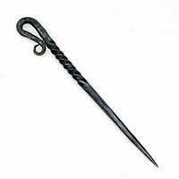 Pince à cheveux Viking médiévale en acier inoxydable forgé, forgeron fabriqué par forgeron, bâton torsadé, collection d'outils forgés