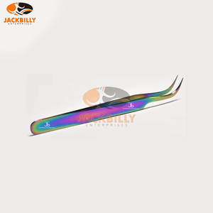 Pinzas de pestañas personalizadas con etiqueta privada, pinzas de volumen de recubrimiento de arcoíris, pinzas de extensión de pestañas postizas hechas a mano, herramientas para pestañas - Product Image 5