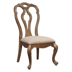 Silla de comedor de madera maciza de alta calidad con detalles tallados para un aspecto interior clásico vintage y asientos formales - Product Image 3