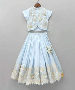 Diseñador listo para usar niños Lahenga Choli para su colección de ocasiones especiales Ropa Étnica India Apparelgarment - Product Image 5