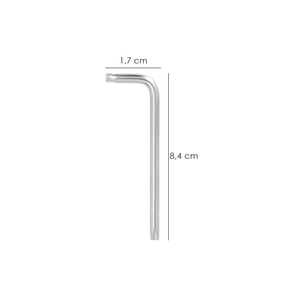 Chiave Torx Inviolabile Lunga in Acciaio Cromo Vanadio Professionale T08 - Product Image 2