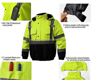 Veste chauffante rechargeable pour l'hiver, veste chauffante thermique USB pour l'hiver, vêtements chauffants à haute visibilité pour la sécurité - Product Image 1