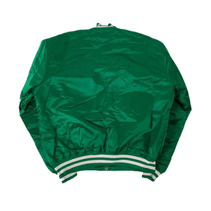 เสื้อแจ็คเก็ตเซลติกส์ วาร์ซิตี้ บอมเบอร์ สำหรับผู้ชาย สีเขียว ผ้าซาติน กระดุมแป๊ก สไตล์เรโทร บาสเก็ตบอล สำหรับแฟนบอล เสื้อคลุมแนวสตรีทแวร์ - Product Image 4