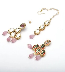 Elégant collier ethnique plaqué or Kundan double couche haute qualité fabricant indien dernière conception femmes mode puissance - Product Image 4