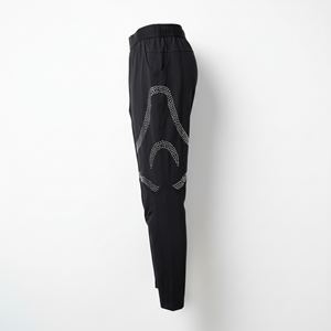 Pantalons de survêtement pour femmes, coupe skinny, hiver, strass, poids lourd, jambe droite, style Y2K, polyester/coton écologique, streetwear, OEM - Product Image 4