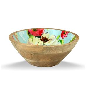 Ensaladera de madera de diseño de lujo, cuenco de sopa hecho a mano de excelente calidad, cuenco de madera elegante clásico para servir - Product Image 1