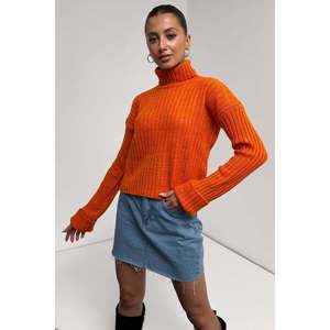 DEFILE Pull en tricot texturé à col roulé rayé noir pour femme - Pull 100 % acrylique pour l'automne et l'hiver, taille unique - Product Image 3