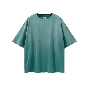 เสื้อยืดผ้าแห้งเร็วของผู้ชายเสื้อยืดผ้าฝ้ายโอเวอร์ไซซ์ผ้าเปียกซักได้กำหนดเอง260Gsm ล่วงหน้า - Product Image 4