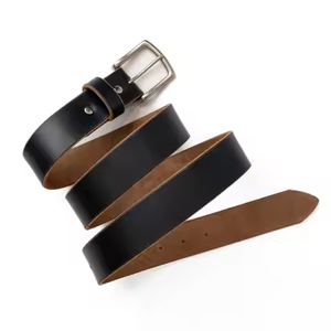 Men's <b>Genuine</b> <b>Leather</b> <b>Belt</b> Solid 3.0CM Width Adjustable Length Lightweight Durable Formal Casual Brown Cowhide Steel Buckle - Product Image 6