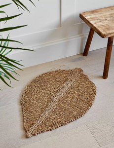 Alfombrilla para puerta de algas marinas de hoja, alfombra Natural tejida a mano, alfombra Vintage como regalo de Navidad de inauguración de la casa, Mantel Individual de algas marinas de paja, alfombrilla de yute - Product Image 2