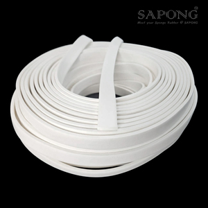 High Quality White <b>Silicone</b> Sponge Rubber SPSCQSW706X25 Size Thickness 6mm x Width 25mm OEM Thailand Factory Household Rubber - Product Image 3