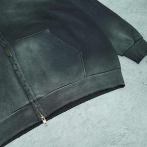 Ropa Hombre 100% Conjuntos de algodón Ropa Hombre Alta calidad Unisex Sudaderas personalizadas Sudaderas con cremallera lavadas de gran tamaño para hombres a la venta - Product Image 3