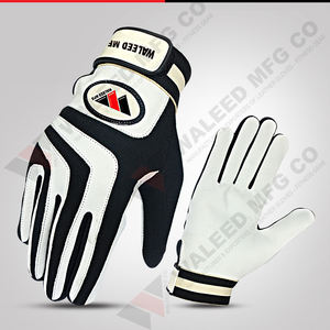 Gants de frappe de baseball en cuir de vachette durable, confortables, avec logo personnalisé, blancs et noirs, pour adultes, pour l'entraînement sportif - Product Image 3