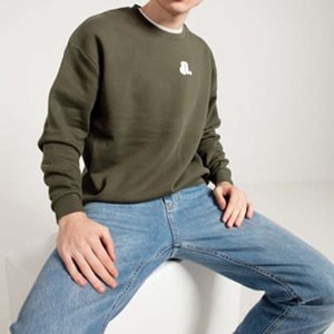 Sweat à Capuche Homme 100% Coton Respirant et Lourd en Polaire Éponge Imprimé à Épaules Tombantes Décontracté Style Vintage - Product Image 1