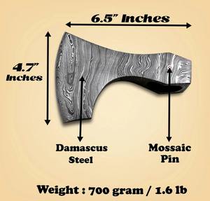 Cabeza de Hacha de Acero de Damasco Personalizable de Estilo Nórdico, Hacha de Bricolaje con Pelo, Hacha Forjada a Mano de Grado Industrial, Hachas OEM - Product Image 5