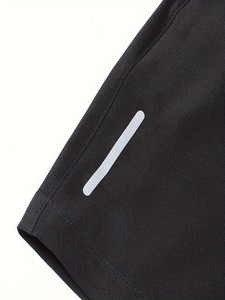 Short de sport décontracté à cordon de serrage pour hommes avec poches à glissière-Short en maille en tissu respirant Joggers Fitness Athletic - Product Image 4