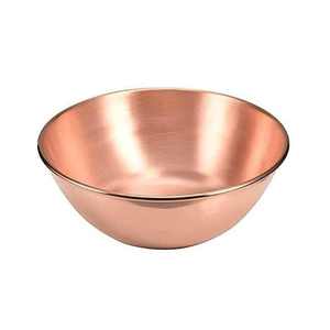 Cuenco de hoja de cobre forjado a mano-Cuenco decorativo inspirado en la naturaleza para servir con detalles acabados a mano y forma orgánica única - Product Image 1