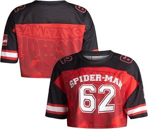 Digital Printing Women's <b>Spiderman</b> Novelty Fashion Crop Baseball Jersey S-XL Sizes Softball Wear <b>Shirt</b> - Product Image 2