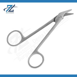 Ciseaux à suture à coupe angulaire pour fils souples, coupe maximale 1,2 mm, 120 mm de long, en acier inoxydable, instrument chirurgical manuel - Product Image 2