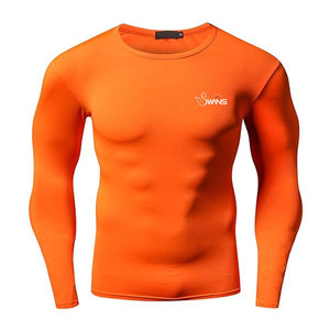 Camisetas de Compresión Sólidas de Alta Calidad, Spandex/Poliéster, Transpirables, Manga Corta, Personalizables para Hombre, Precio Bajo - Product Image 1