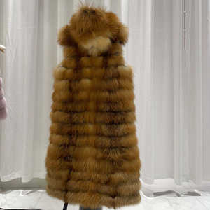 Chaleco de Piel de Zorro para Mujer, Prenda Exterior sin Mangas de Lujo con Sensación Cálida y Acogedora para Looks Invernales Modernos - Product Image 4