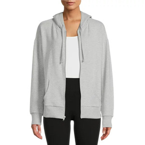 Sudadera con capucha de lana de algodón para mujer de alta calidad personalizada, tejido de invierno de calidad sólida con patrón de letras - Product Image 1