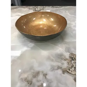 Luxury Polished Handmade Metal <b>Bowl</b> Global Trending Decor Item Accessories Dining Plated by Zahid Exports for Restaurants safe - Product Image 1