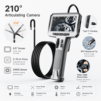 Caméra d'inspection automobile Snake Camera, boroscope avec écran de 4,5 pouces pour les tuyaux du moteur du véhicule et les espaces difficiles d'accès