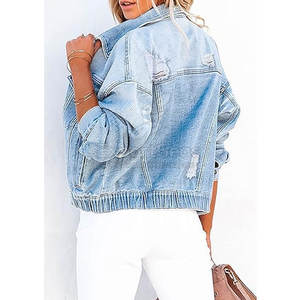 Vêtements d'hiver Femmes Jeans Veste Design Personnalisé Imprimé Femmes Jeans Veste Top Vente Femmes Jeans Veste - Product Image 2