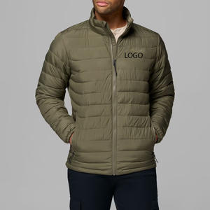 Veste matelassée d'hiver personnalisée pour homme avec logo, veste matelassée zippée de haute qualité, vêtements décontractés, design surdimensionné personnalisé, manches longues, 2026 - Product Image 1