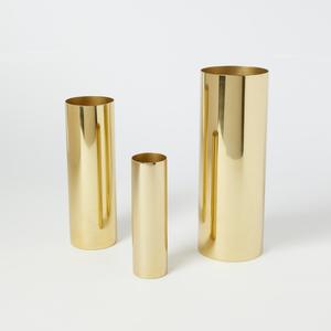 Vase à fleur cylindrique fantaisie en acier inoxydable Offre Spéciale pour dessus de table bol de Vase à fleur cylindrique en acier galvanisé or personnalisé - Product Image 1