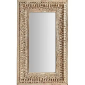 High Demand Modern <b>Walnut</b> Finished Eco-Friendly Handmade Square Wooden Wall <b>Mirror</b> Custom Thickness Decor for Living Room - Product Image 1
