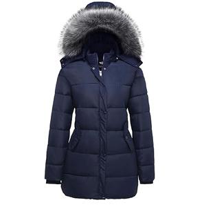 Manteau d'hiver long élégant pour femme ONSTYLE SPORTS, tissu tissé respirant, doublure en polaire chaude avec capuche - Product Image 5