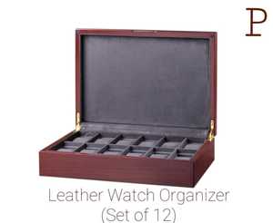 Boîte d'affichage de montre de luxe pour hommes Organisateur en cuir spécialisé avec housses et étuis pour dragonne - Product Image 5