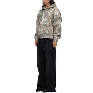 Sudadera con Capucha de Camuflaje, Estilo Nuevo, Personalizada, con Estampado Completo, 400gsm, Tejido Terry, Talla Grande, Doble Capa, Corta, para Hombre - Product Image 1