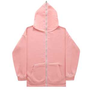 Hommes Casual Long Zip Up Hoodies Streetwear Sweat À Capuche Avec Poches Mode Zipper Veste Broderie Personnalisée En Gros - Product Image 2