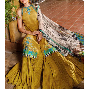 ชุดเซ็ตปักลาย2ชิ้นพร้อมผ้าชีฟอง,ชุดคลุมคอเสื้อ - Product Image 3