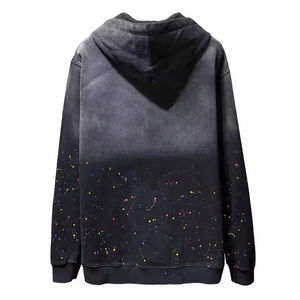 Sudadera con capucha de algodón unisex informal respetuosa con el medio ambiente transpirable de forro polar sólido con logotipo personalizado con cuello con capucha de ajuste regular de invierno - Product Image 3