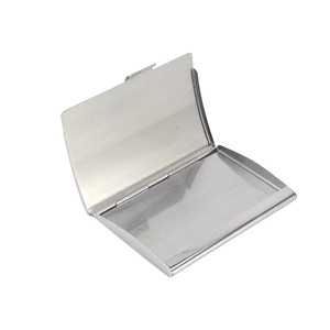 Porte-cartes de visite en métal de Style minimaliste grande lumière en cuir véritable en aluminium impression de Logo personnalisable à la mode Simple - Product Image 2