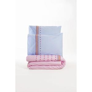 Tatum Blue Cotton Box Brode Ranforce Ensemble de housse de couette double élégant et élégant - Product Image 3