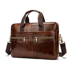New Arrival Fashionable Leather <b>Laptop</b> <b>Bag</b> With Multi Pockets <b>Briefcase</b> <b>Bags</b> for <b>Laptop</b> Made of Cowhide Leather OEM Service - Product Image 1
