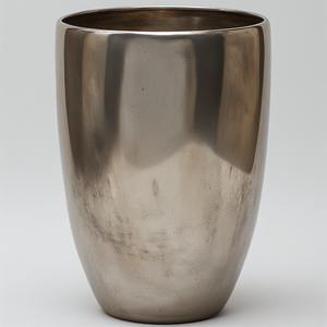 Vase contemporain élégant en métal en aluminium avec finition argentée brillante, parfait pour les maisons minimalistes et les intérieurs modernes - Product Image 5